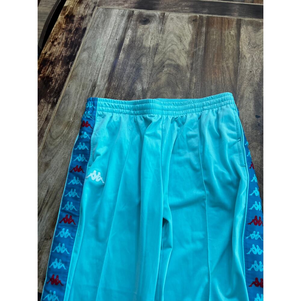 Kappa 222 Banda Dugrot Trackpants Size 2XL Blue/Blue Peacock/Red Elastic Waist - Picture 5 of 9